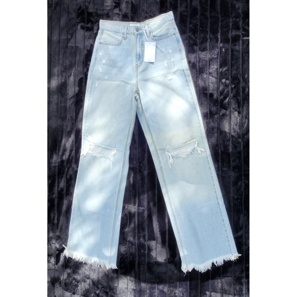 Carly Jean Los Angeles Malibu Light Cut Size 9 Light Wash High Rise NWT